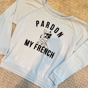 Prince Peter | Pardon My French Graphic Light Sweatshirt Size M NWT NEW $55